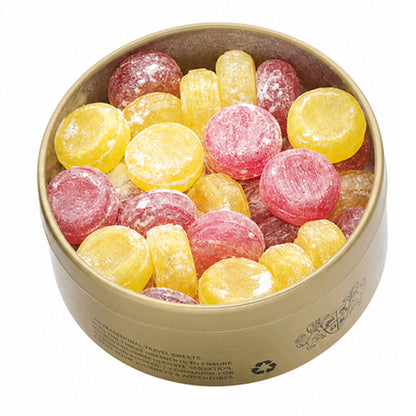 Simpkins Lemon and Sour Cherry Drops 200g Tin Sweets Candy Lollies