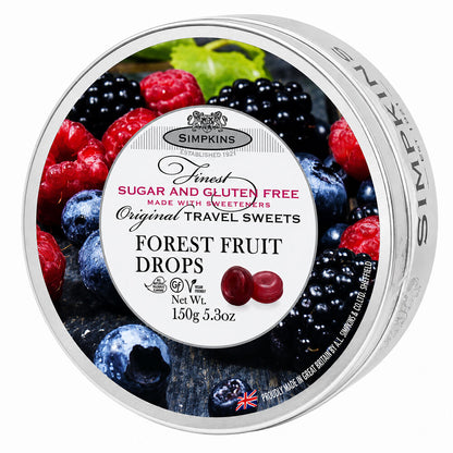Simpkins Sugar Free Forest Fruit Drops 175g Tin Sweets Candy Lollies