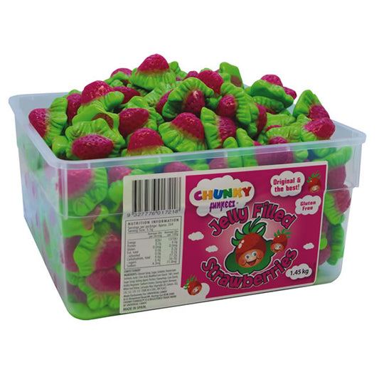 Chunky Funkeez Strawberry Clouds Tub Candy Lollies Sweets Bulk Pack 1.45kg